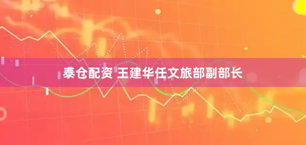 泰仓配资 王建华任文旅部副部长