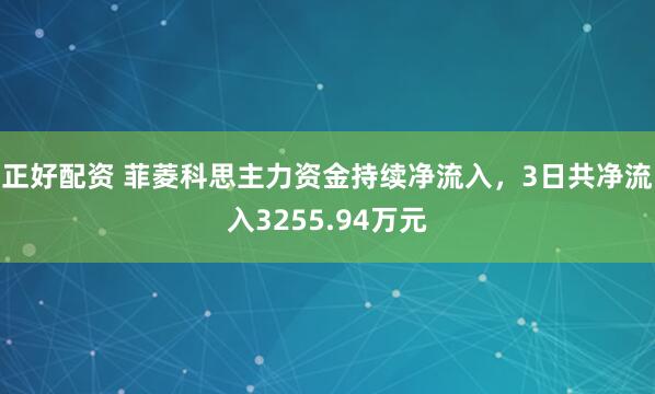 正好配资 菲菱科思主力资金持续净流入，3日共净流入3255.94万元